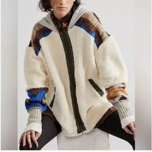 Free People In The Clouds Cardi Fleece Zip Up Hoodie Jacket Size XL
